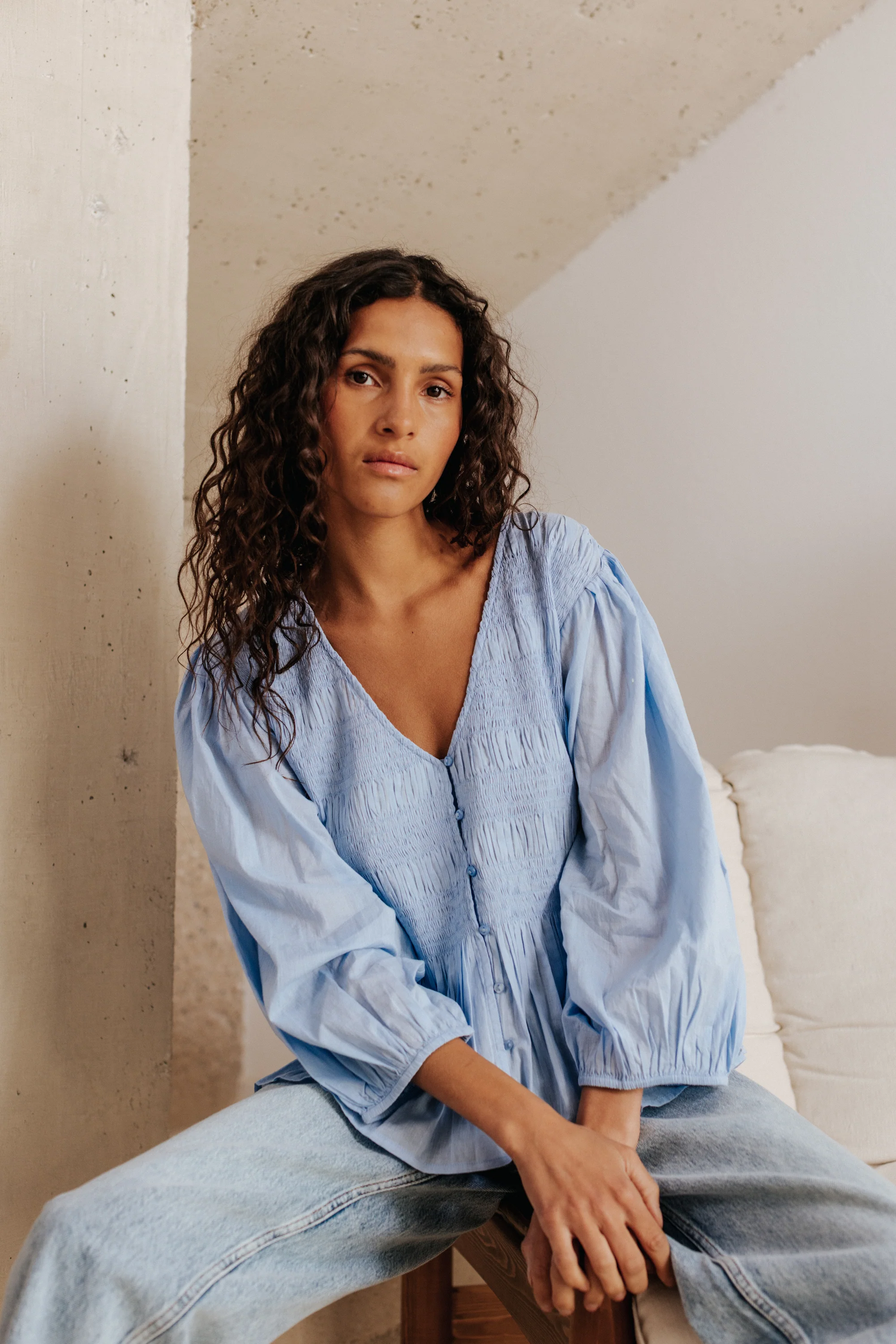 Blouse Castille bleu ciel - Image 5