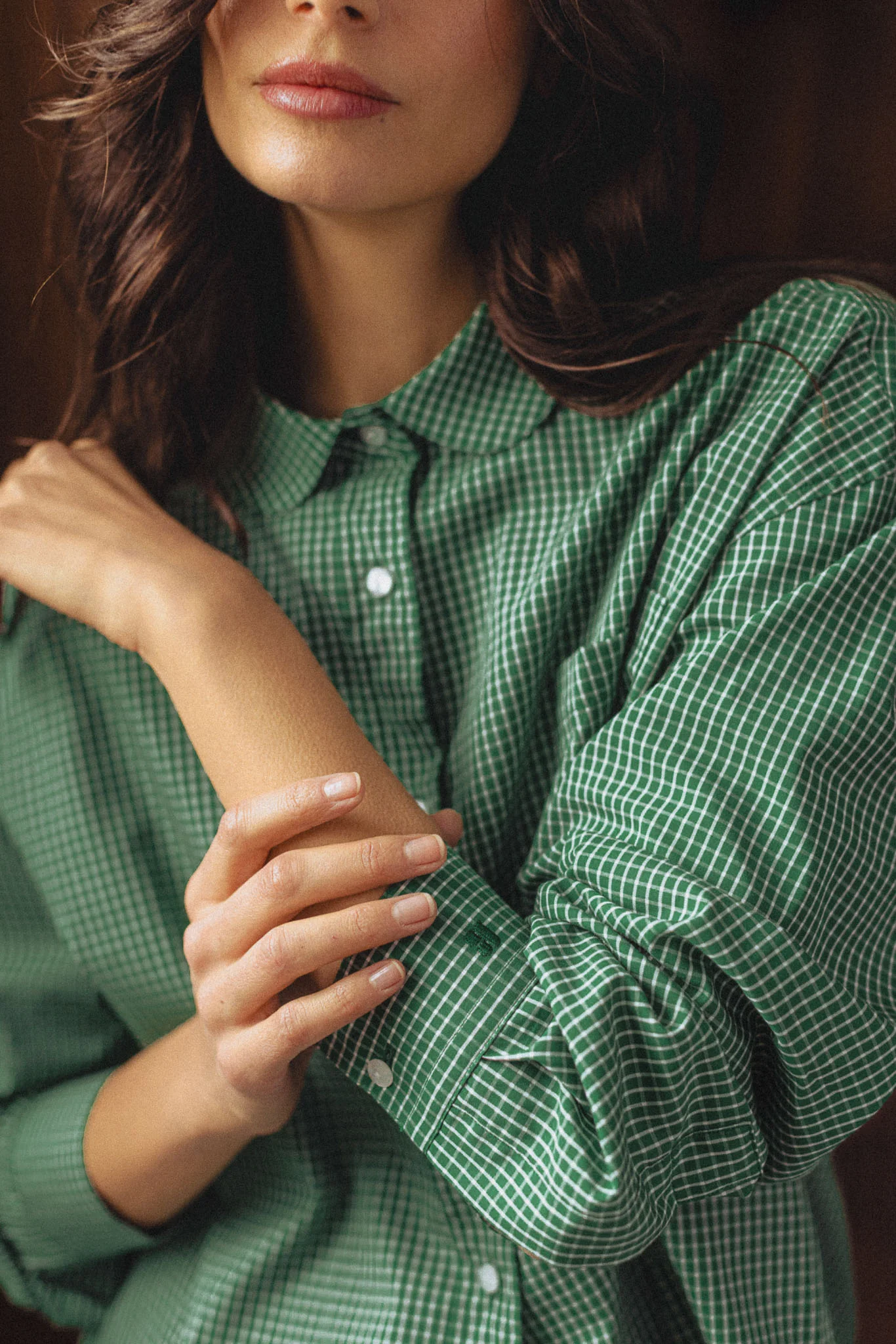 Chemise Isla carreaux verts - Image 3