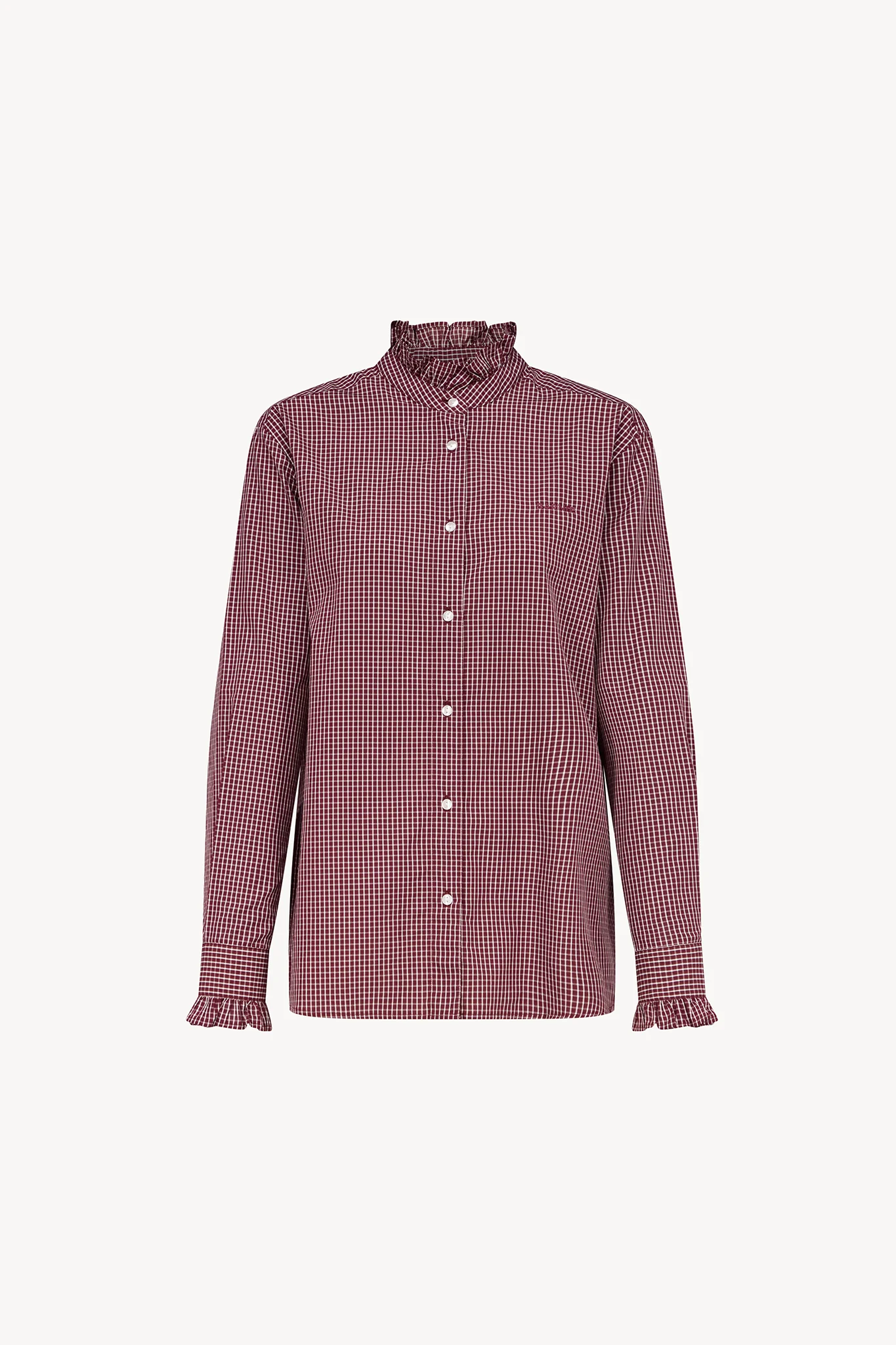 Chemise Jasmine carreaux bordeaux - Image 7