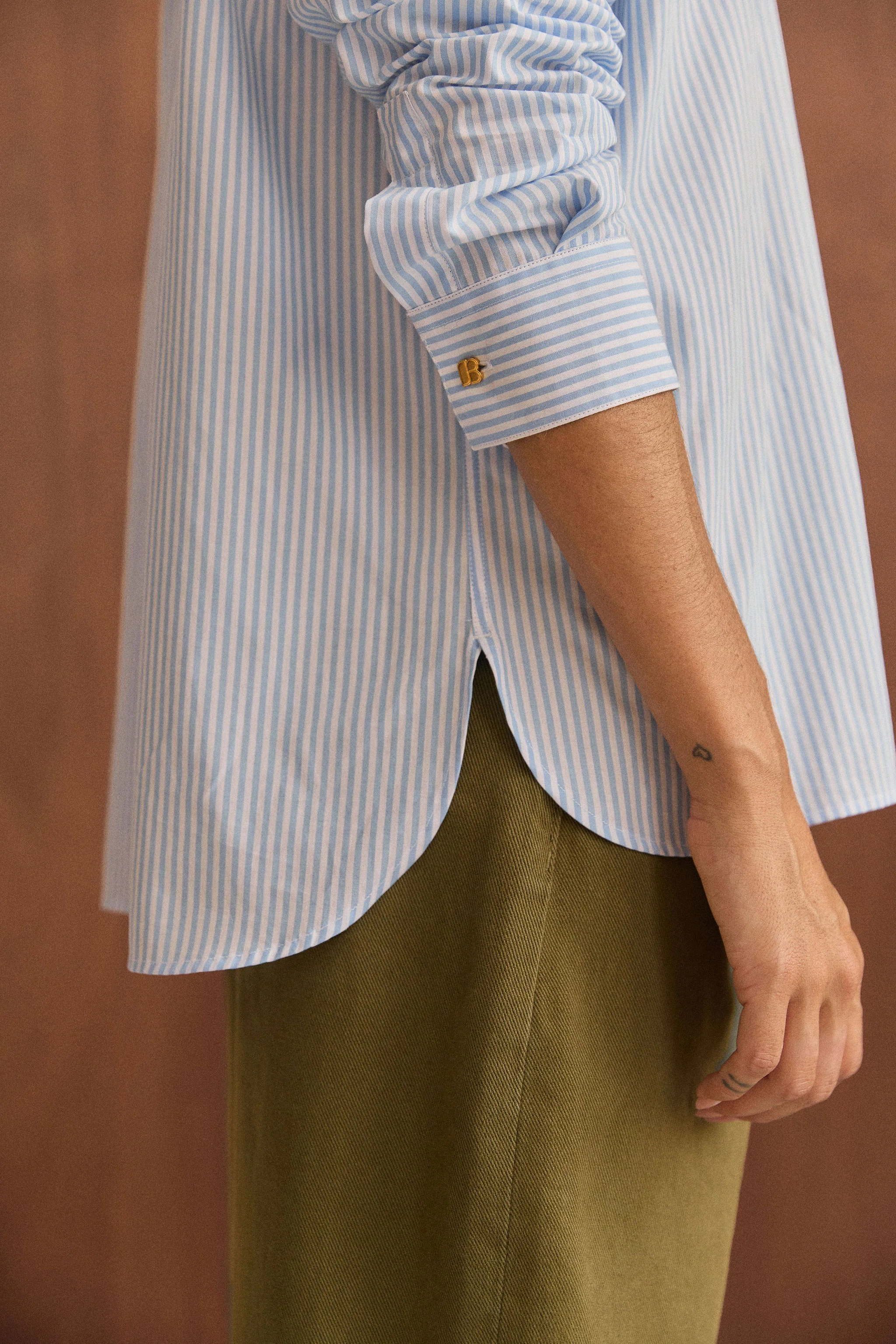 Chemise Maria rayures bleu ciel - Image 3