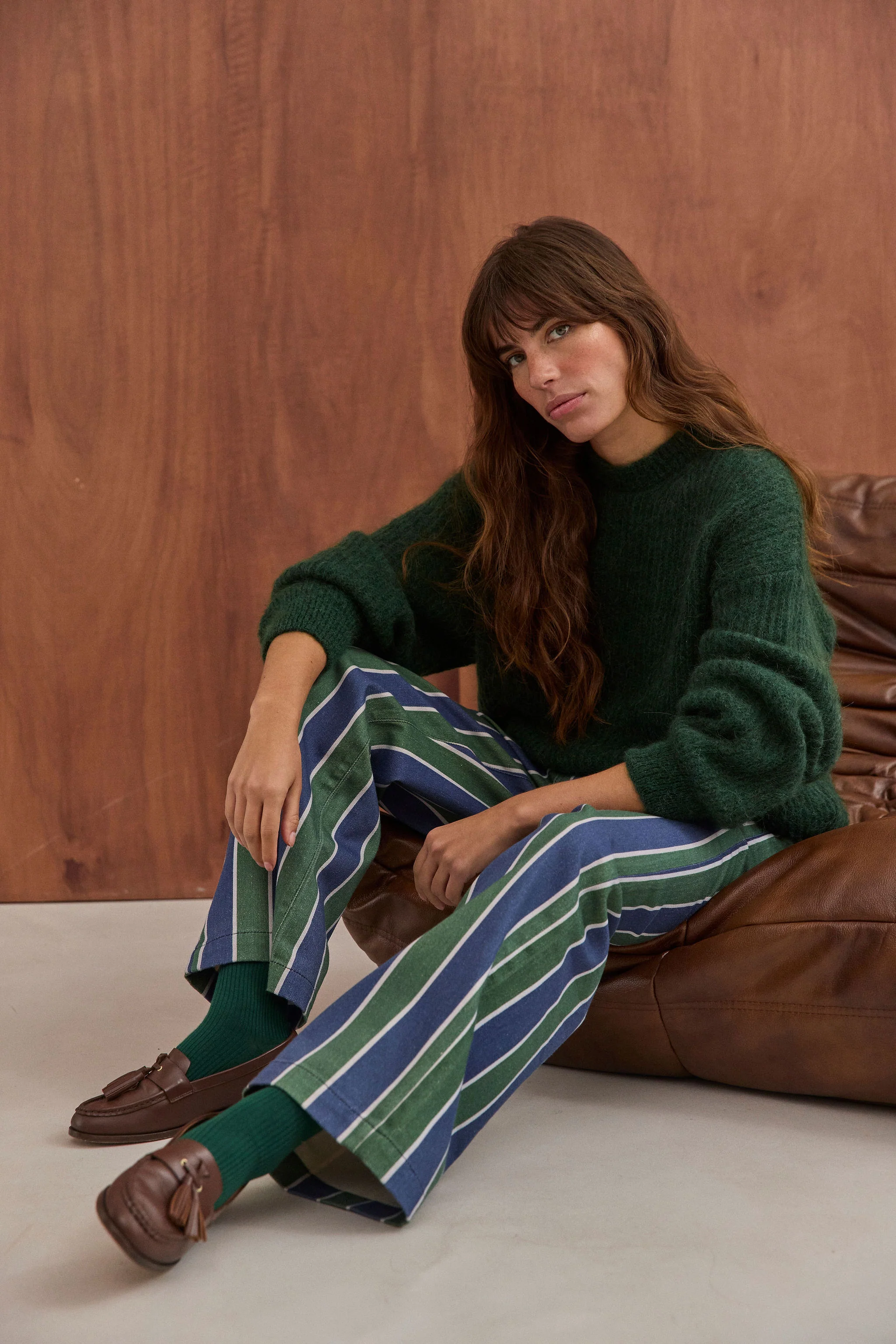 Pantalon Tommy rayures vertes - Image 4