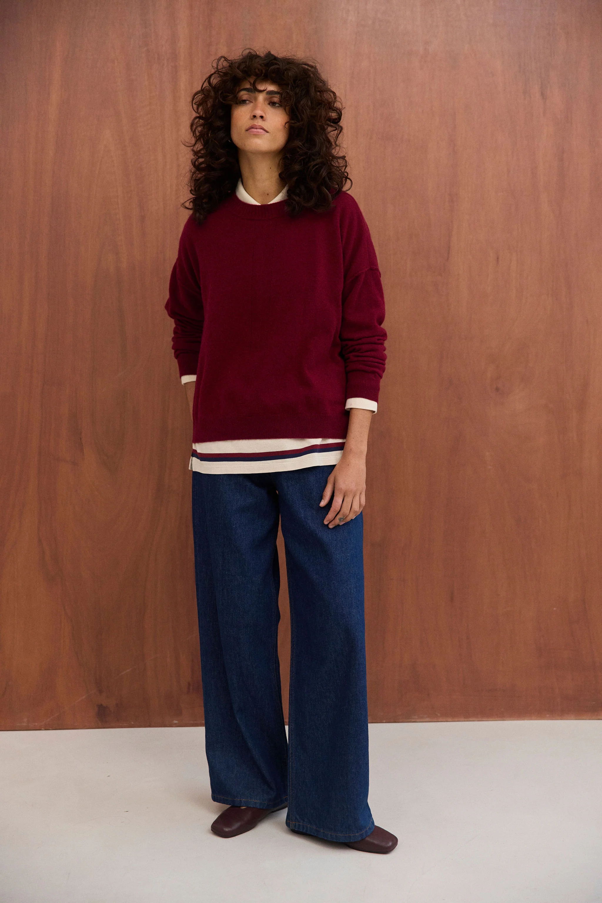 Pull Albane bordeaux - Image 3