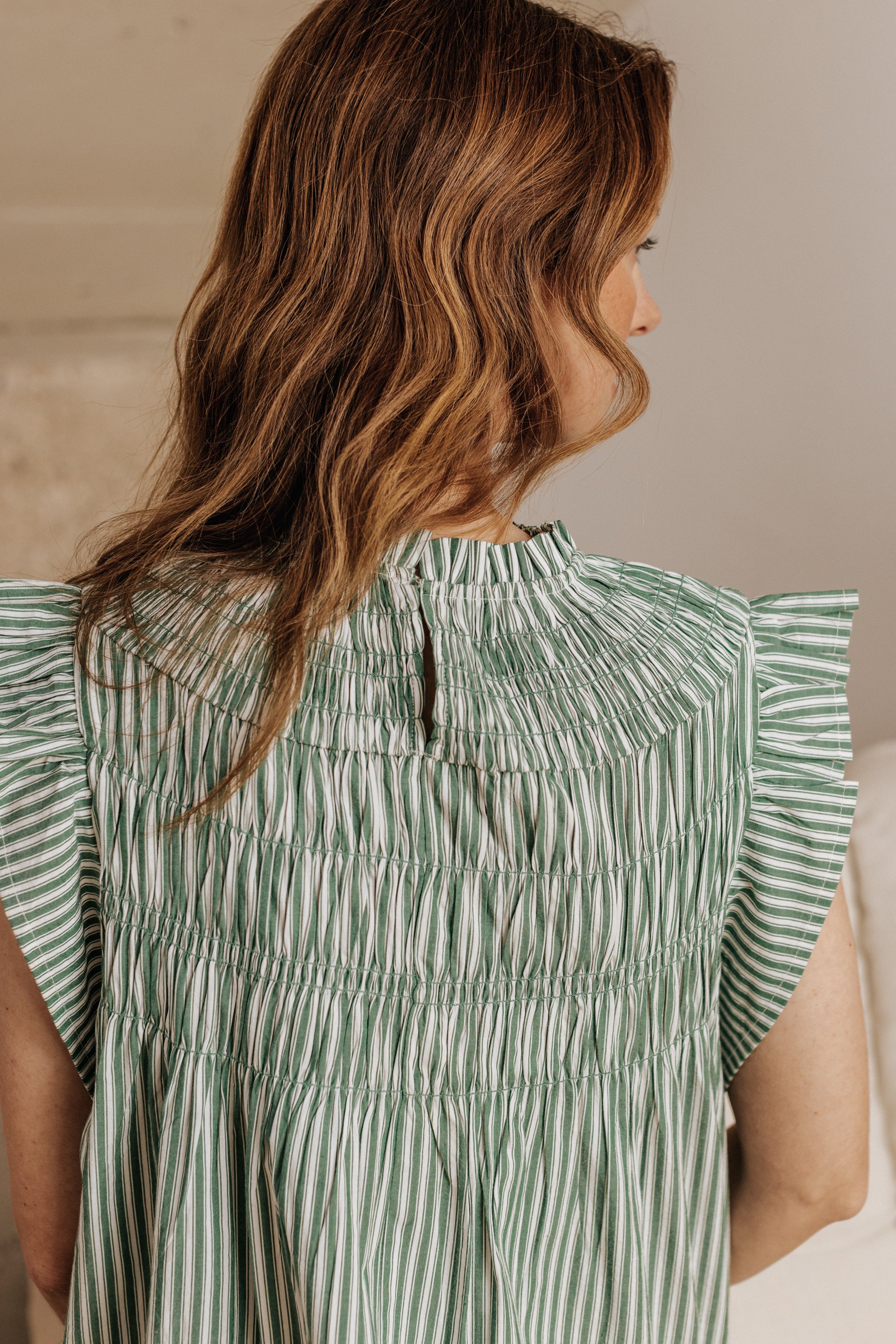Robe Nila rayures vertes - Image 3