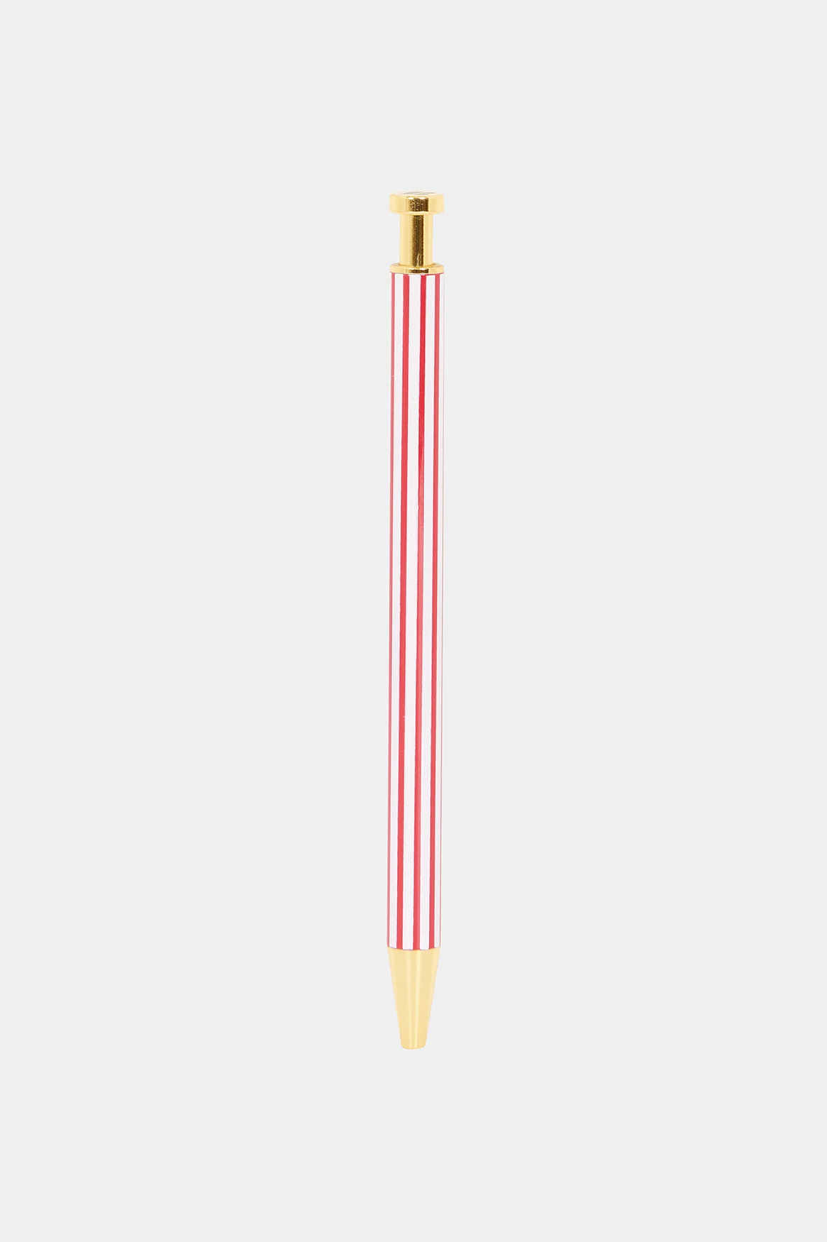 Stylo rayures rouges et roses