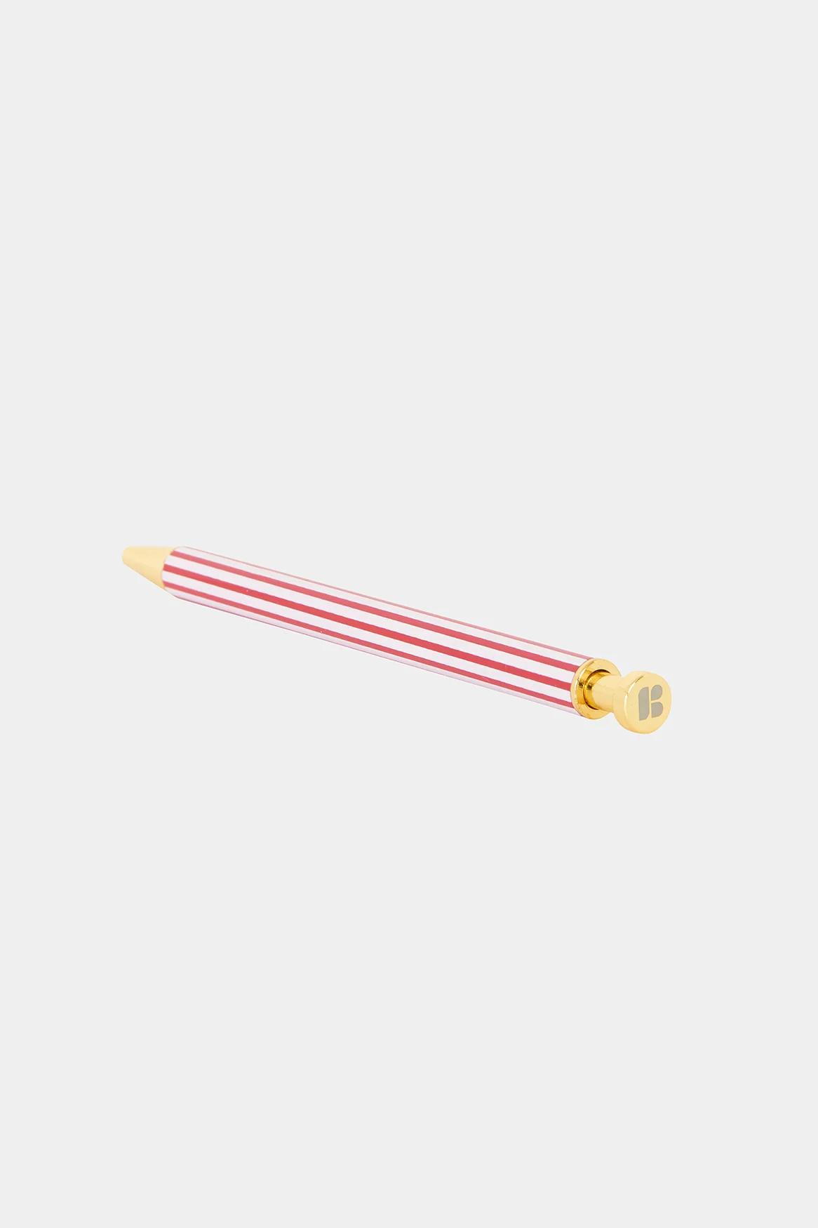 Stylo rayures rouges et roses - Image 2